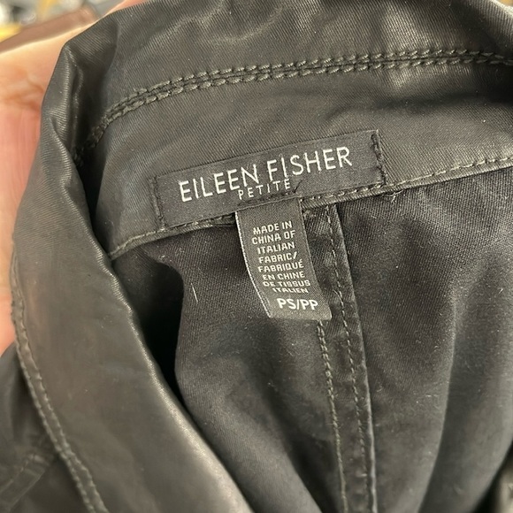 Eileen Fisher Vegan Leather Moto Jacket Small Petite - Picture 3 of 9